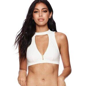Beach Bunny Zoey High Neck swimwear set size L top L bottoms ivory